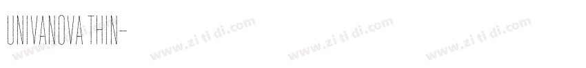 univanova thin字体转换